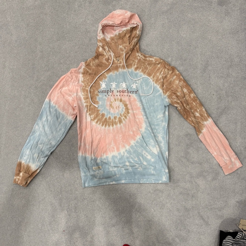 Simply Southern Brown Tie-Dye Top